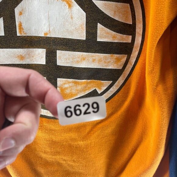 Dragon Ball Z Hoodie Sweatshirt Mens Medium Orange Blue Goku Kama Symbol Casual - Picture 11 of 11